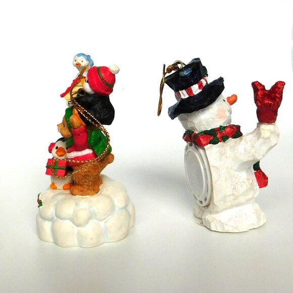 San Francisco Music Box Company Lot Musical Hanging Ornaments Snowman Bear - Picture 4 of 10